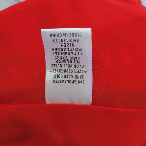 Umgee Size L Red Floral Sleeveless Shift Dress Lightweight Boho Summer Sundress - Picture 8 of 8